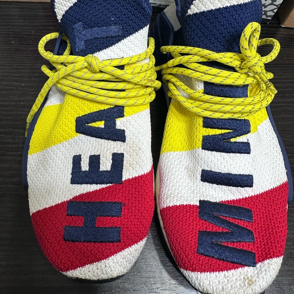 Colorful Knit Sneakers with Bold Text
